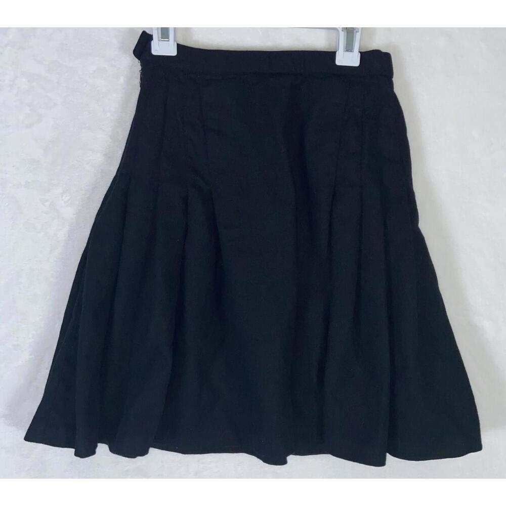 Pendleton Skirt Womens Petite 4 Black Wool Casual Classic Ladies skirt Made USA